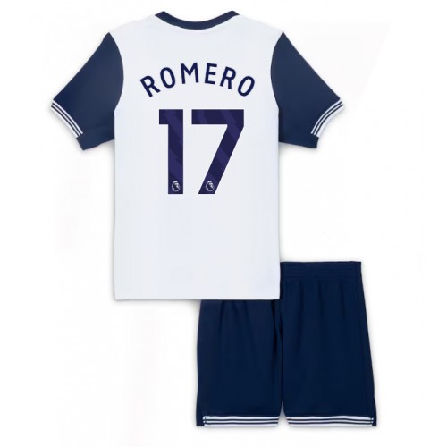 Fotbalové Dres Tottenham Hotspur Cristian Romero #17 Dětské Domácí 2024-25 Krátký Rukáv (+ trenýrky)